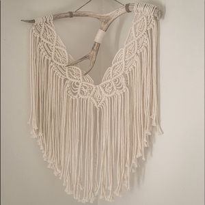 Repurposed Deer Shed Macrame Art Wall Hanging